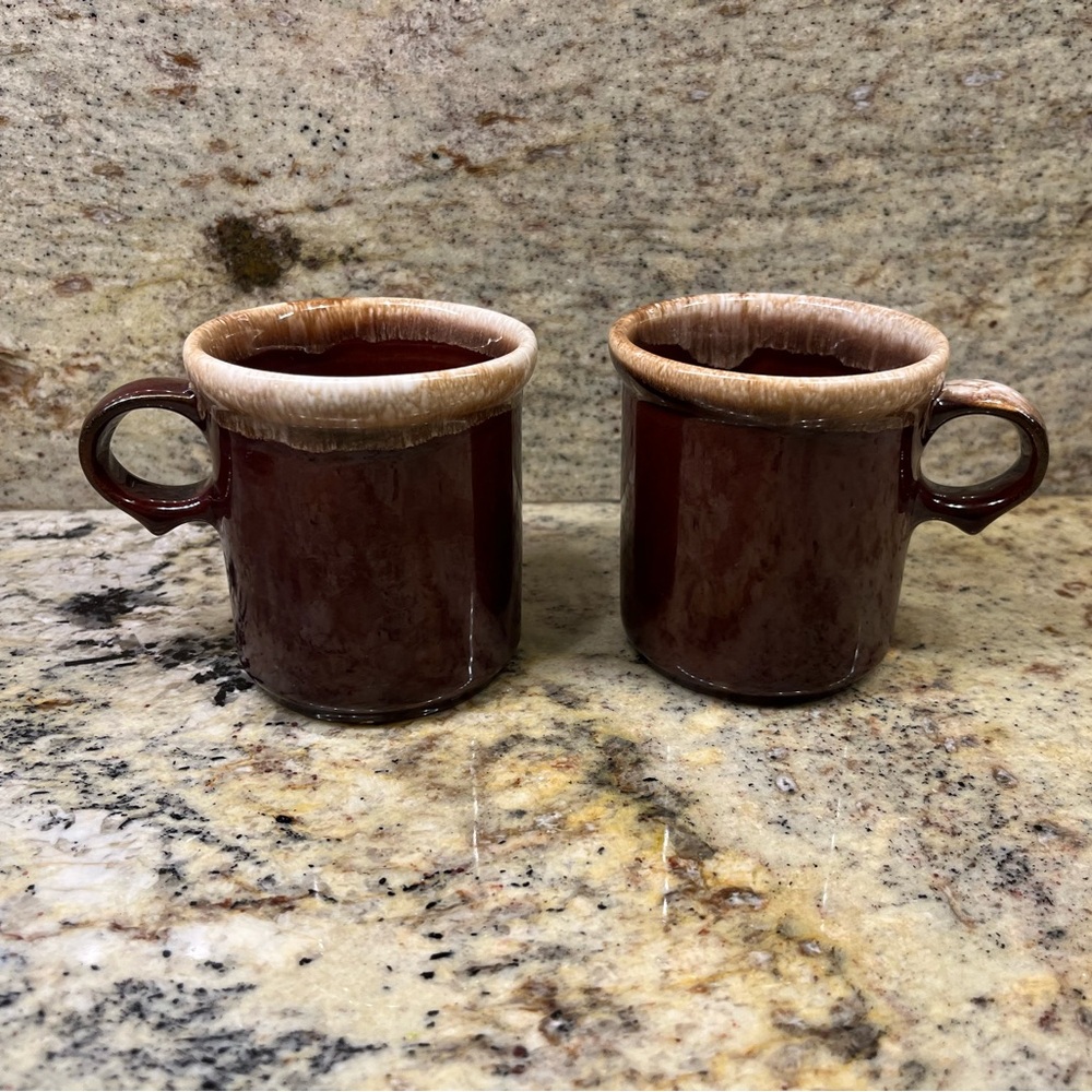 McCoy Pottery Stoneware Coffee Mugs (2)